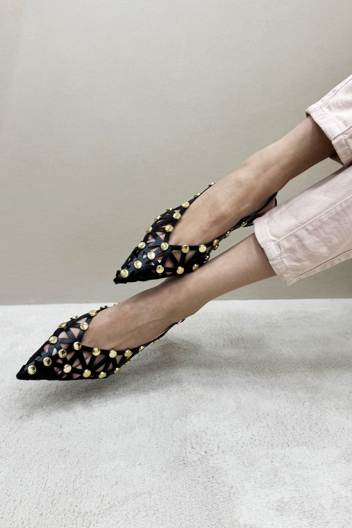 Sapatilha Slingback Preto