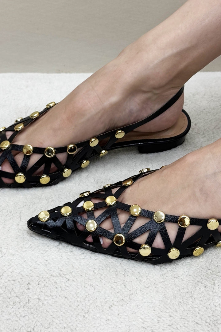 Sapatilha Slingback Preto