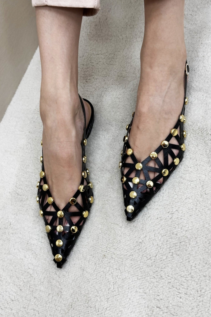 Sapatilha Slingback Preto