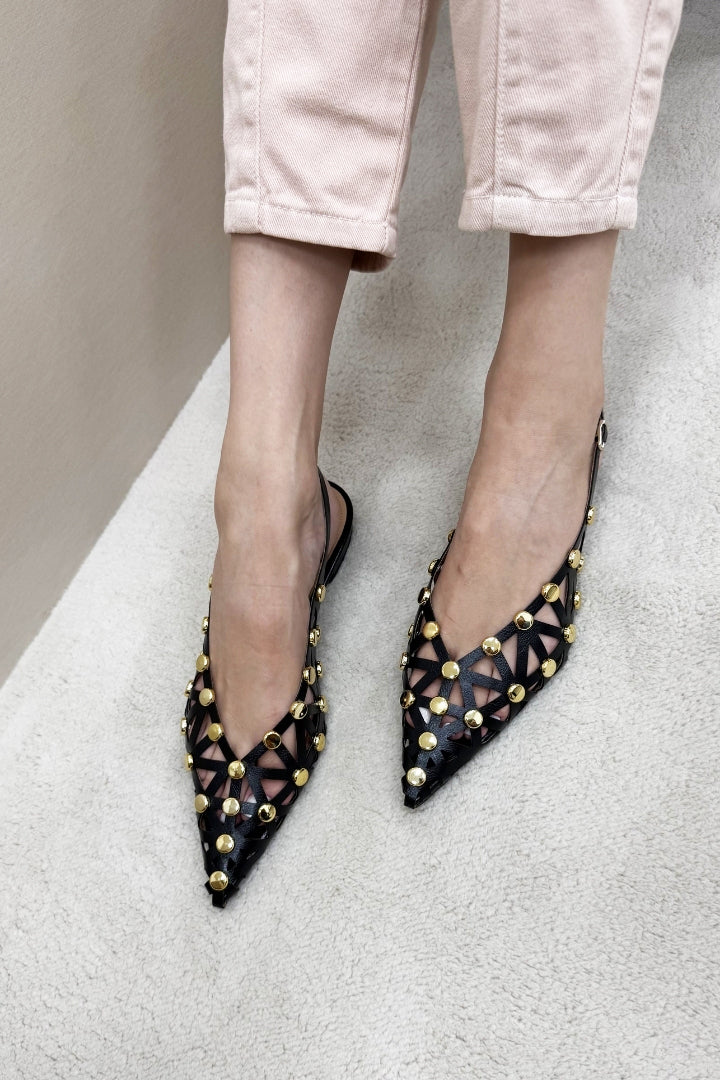 Sapatilha Slingback Preto