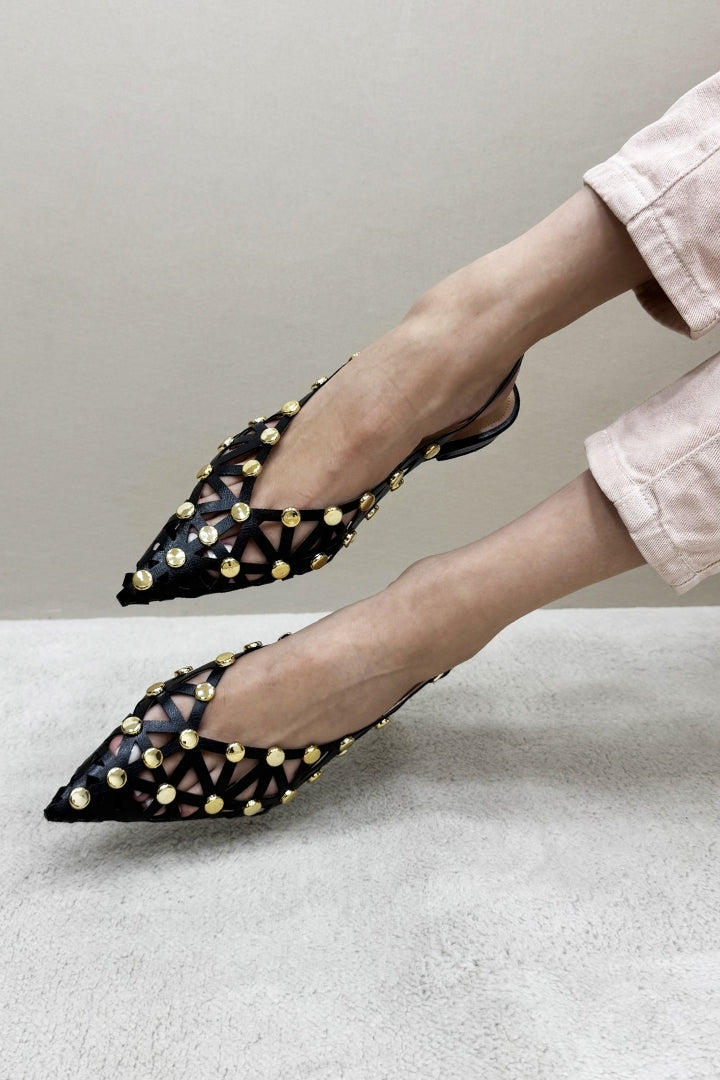 Sapatilha Slingback Preto