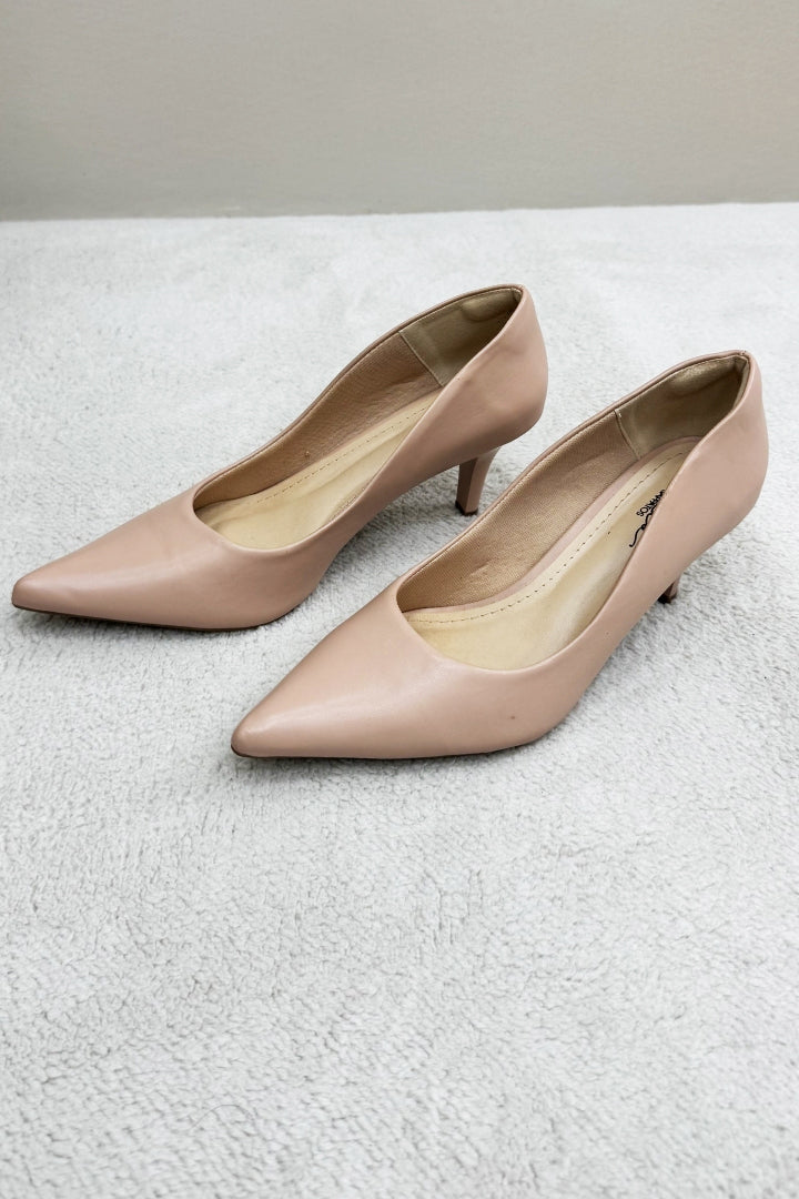 Scarpin Nude Baixo Verniz