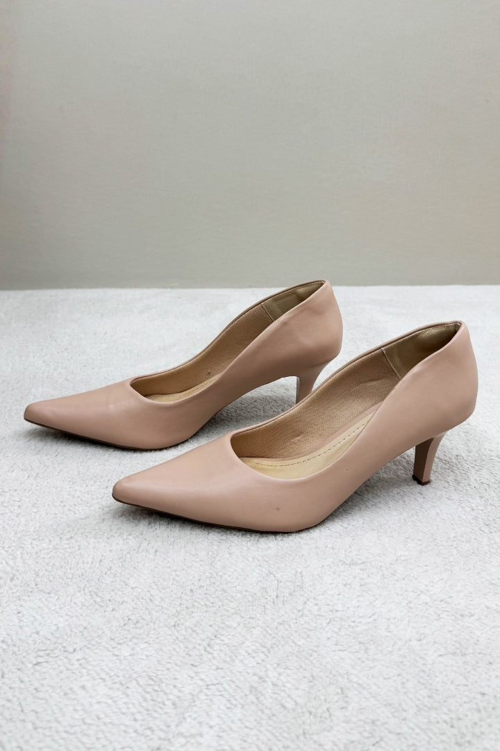 Scarpin Nude Baixo Verniz