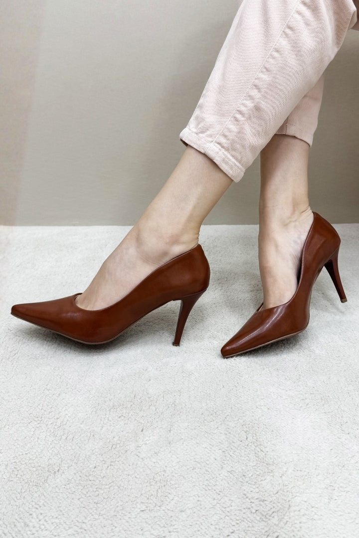 Scarpin Marrom Queimado
