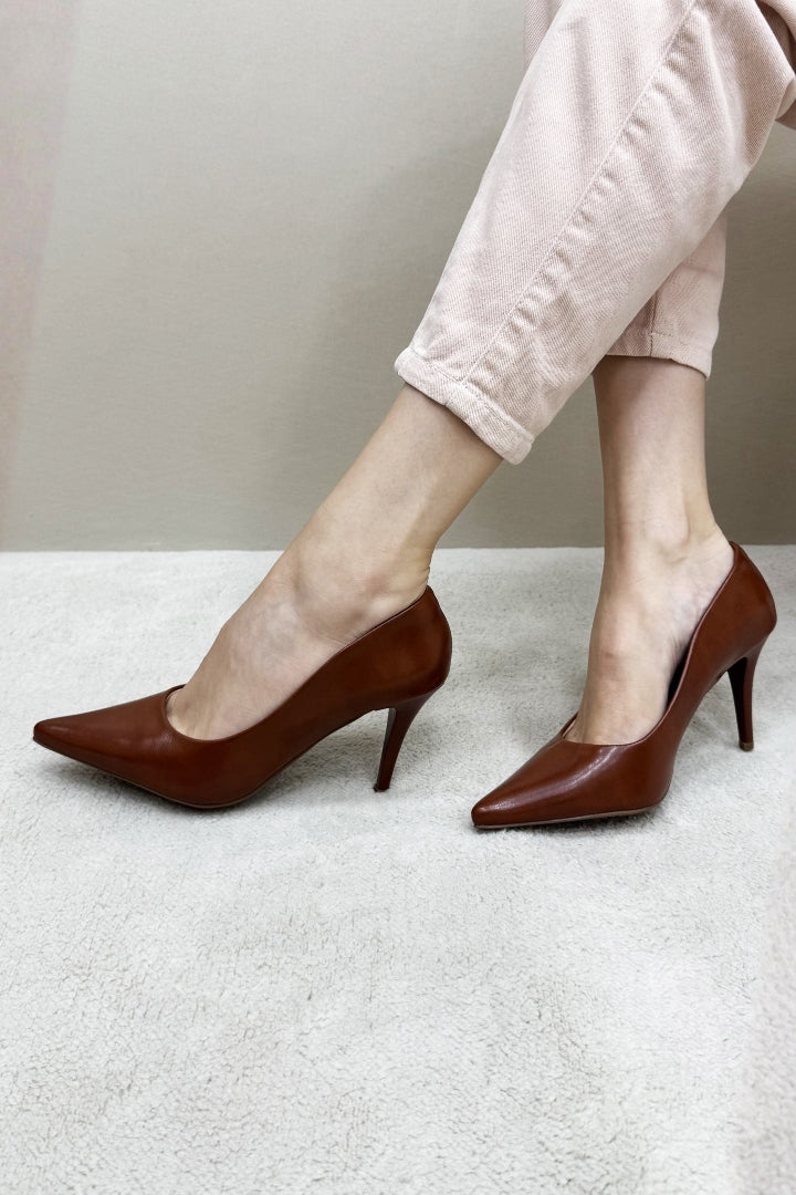 Scarpin Marrom Queimado