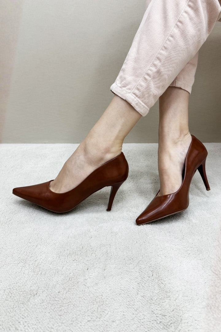 Scarpin Marrom Queimado