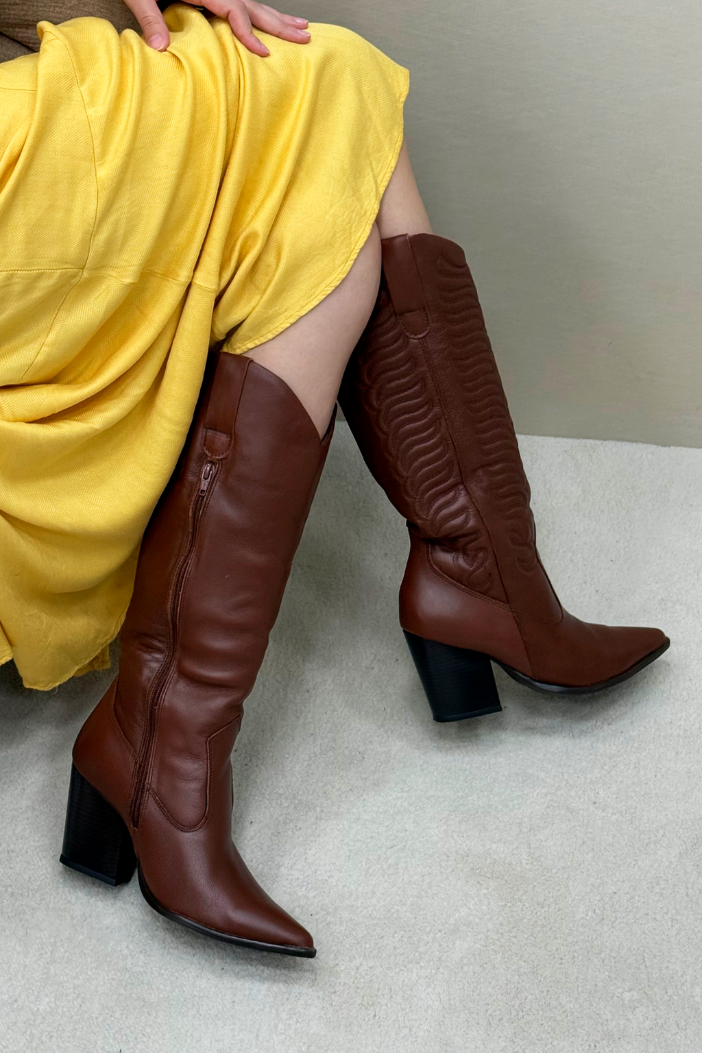 Bota Western Kim Couro