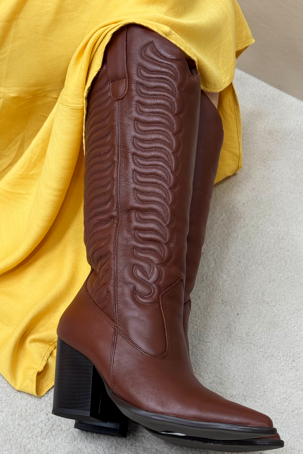 Bota Western Kim Couro