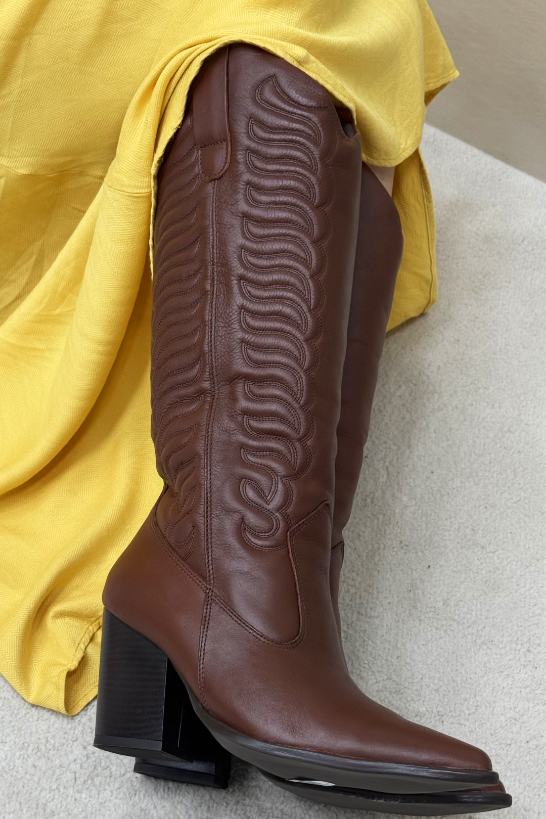 Bota Western Kim Couro