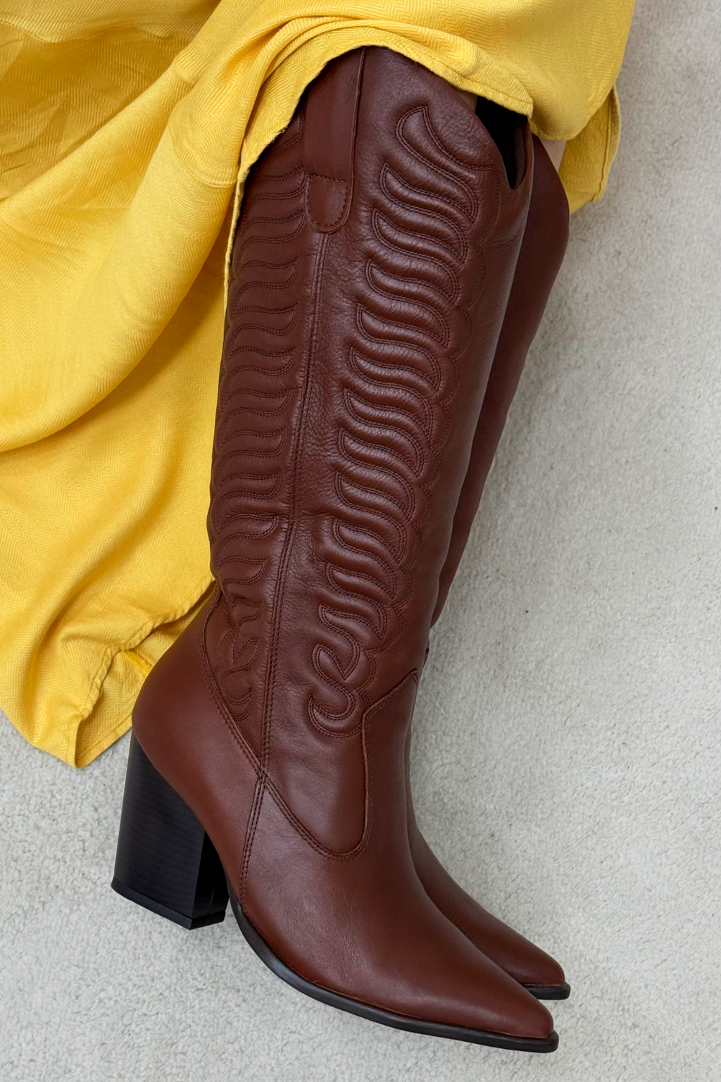 Bota Western Kim Couro