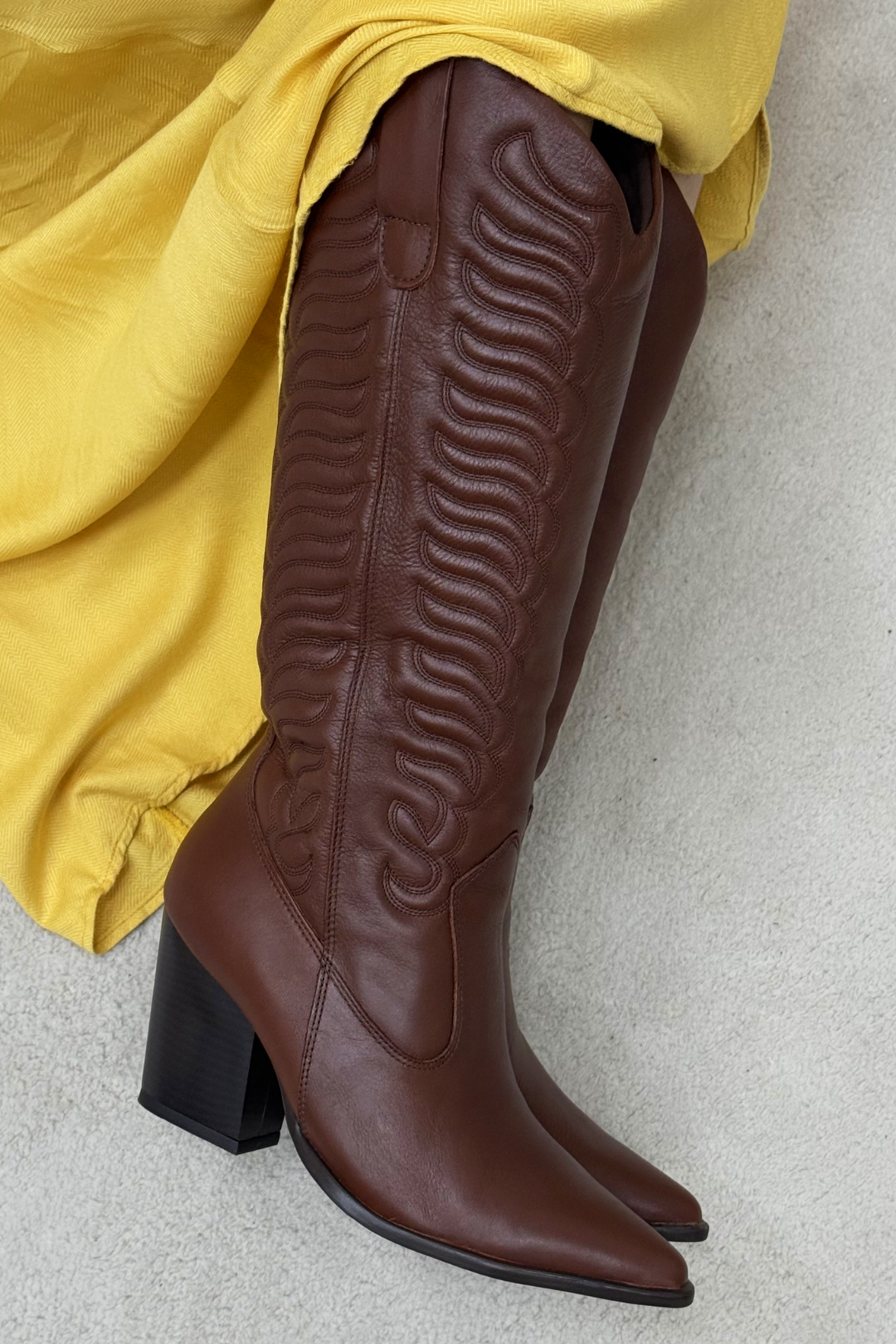 Bota Western Kim Couro